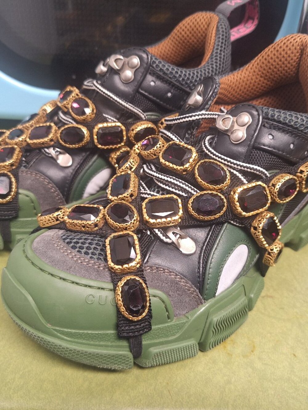 Gucci Flashtrek Sega Green sneakers